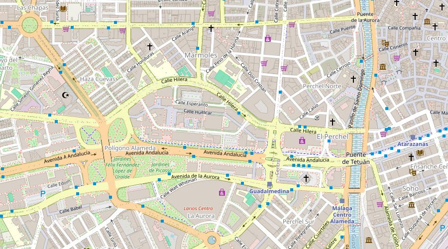 Mapa de Ana La Fantástica en Calle Hilera 6, El Perchel, Málaga
